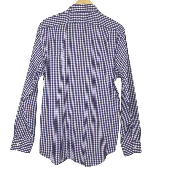 J Crew Men's Performance Button-Up Dress Shirt Long Sleeve Slim Fit Preppy Plaid - Picture 5 of 8